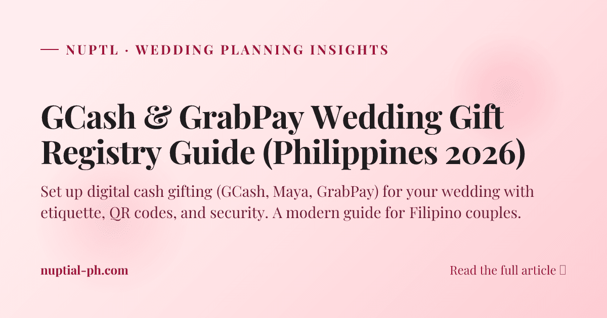 GCash & GrabPay Wedding Gift Registry Guide (Philippines 2026)