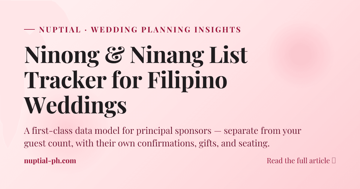 Ninong & Ninang List Tracker for Filipino Weddings