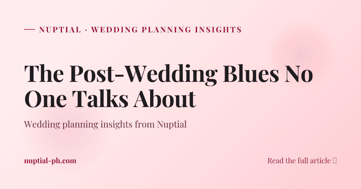 The Post-Wedding Blues No One Talks About