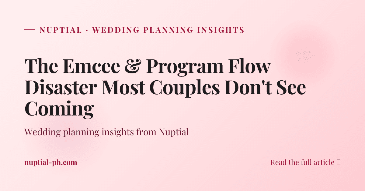 The Emcee & Program Flow Disaster Most Couples Don't See Coming