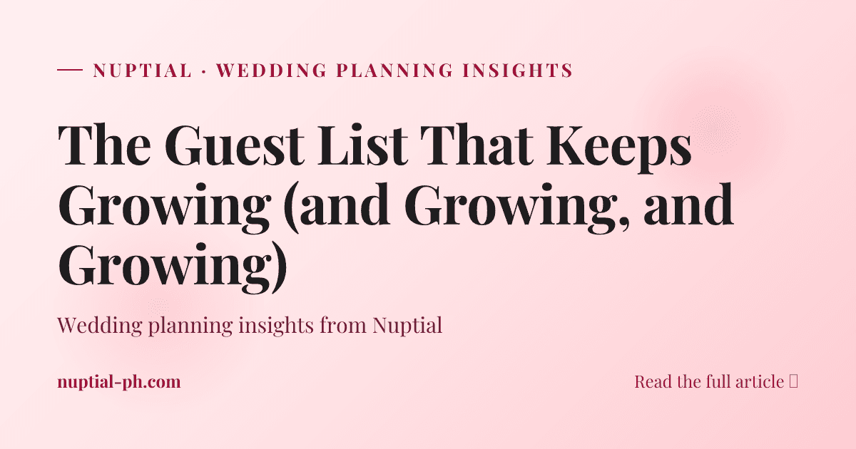 The Guest List That Keeps Growing (and Growing, and Growing)