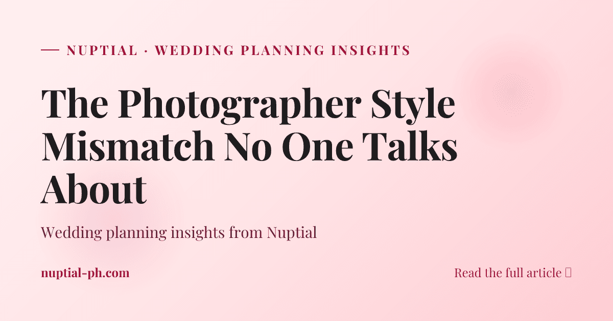 The Photographer Style Mismatch No One Talks About