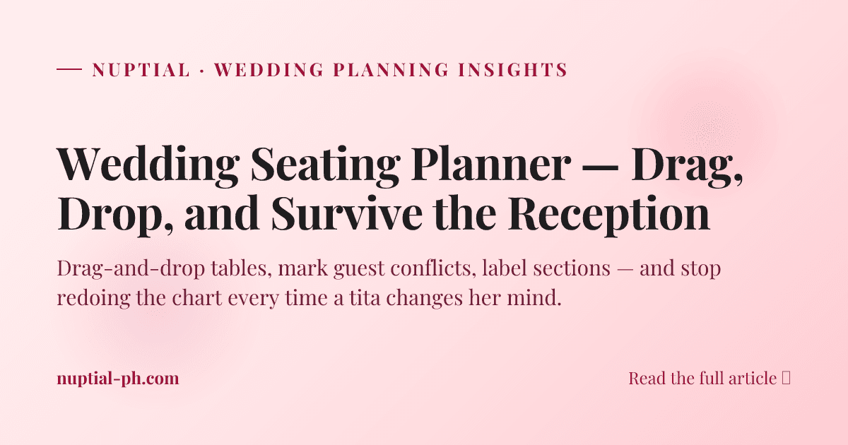 Wedding Seating Planner — Drag, Drop, and Survive the Reception